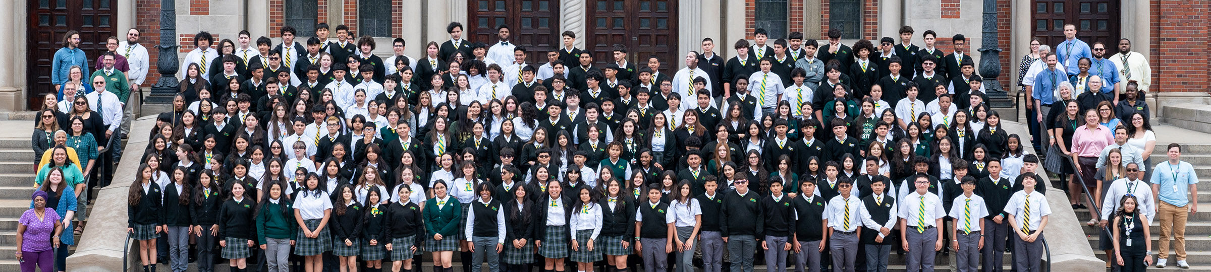 Detroit Cristo Rey High School students and teachers