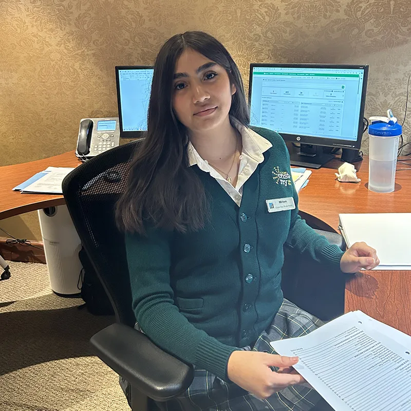 DCR student at work study job